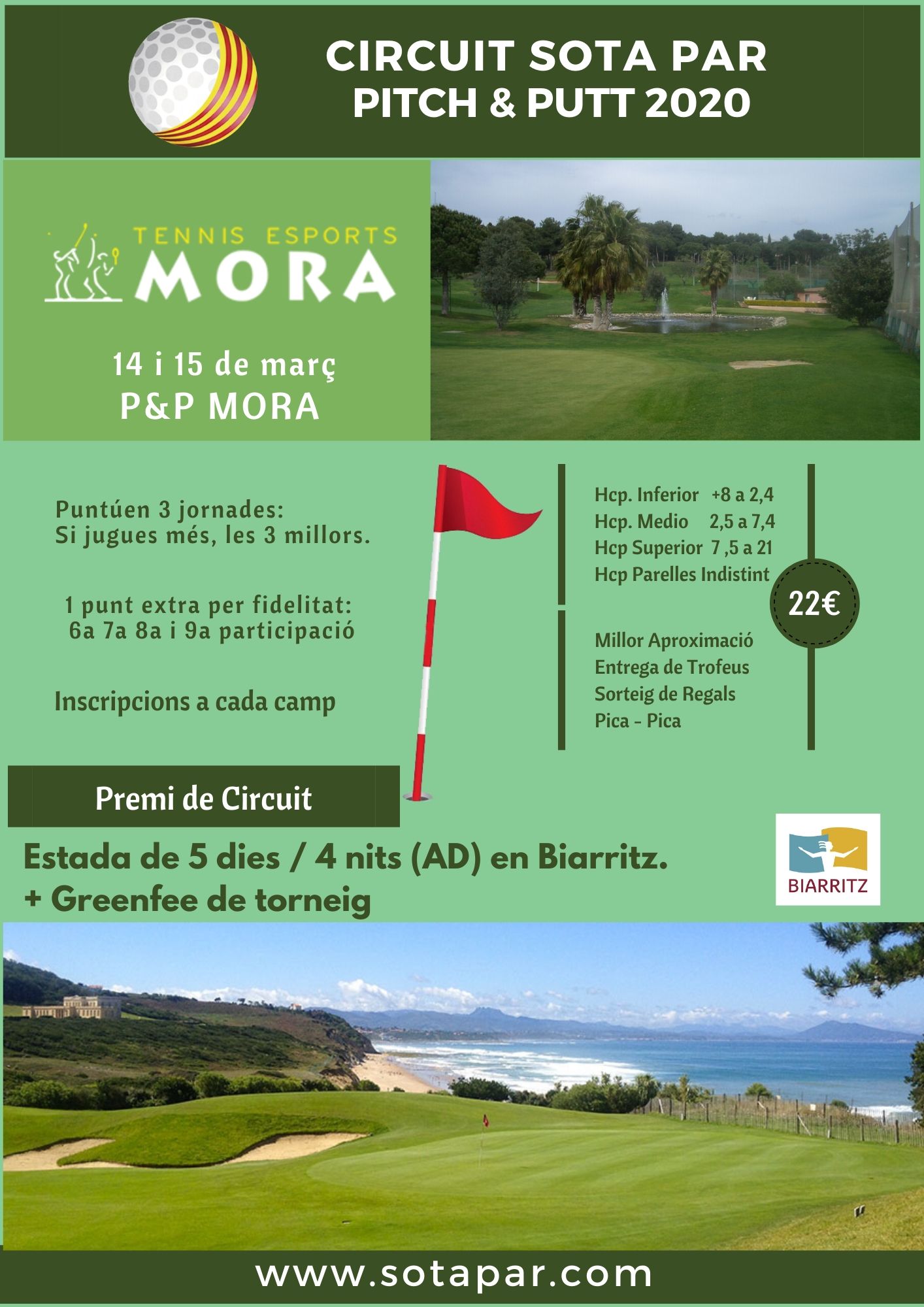 Próxima jornada del Sota Par Biarritz: Tennis Mora P&P